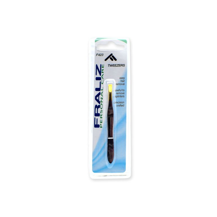 Fraliz Tweezers Τσιμπιδάκι Φρυδιών με Χρυσή Ίσια Μύτη F423 1 τμχ