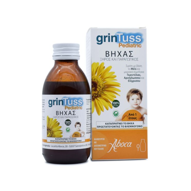 Aboca Grintuss Pediatric Παιδικό Σιρόπι Για Ξηρό & Παραγωγικό Βήχα 180gr