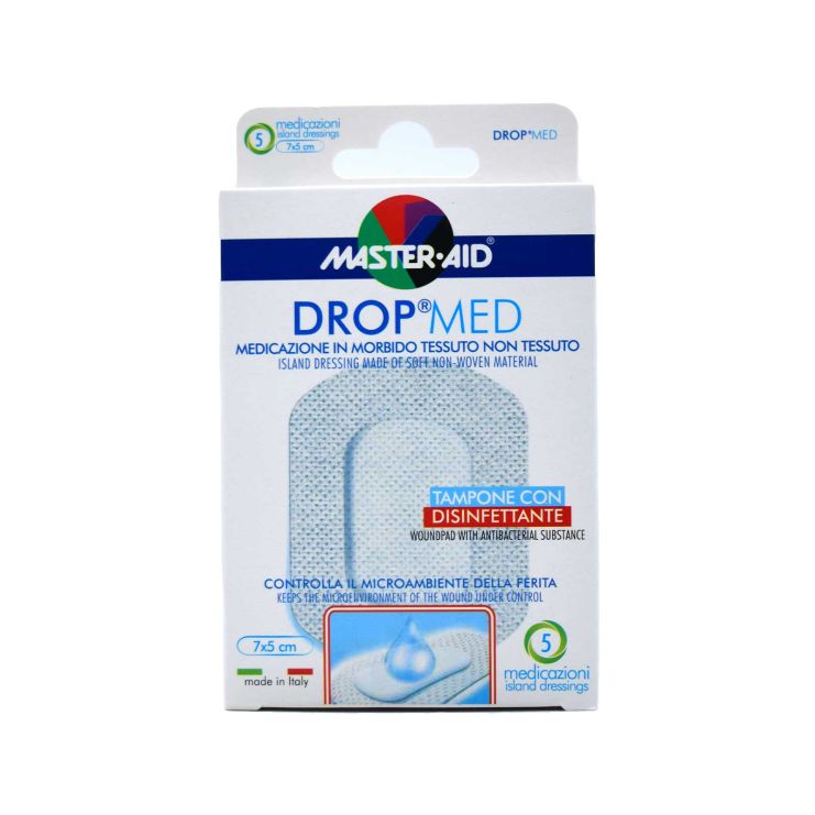 Master Aid Drop Med Αυτοκόλλητες Γάζες 7x5cm 5 τμχ