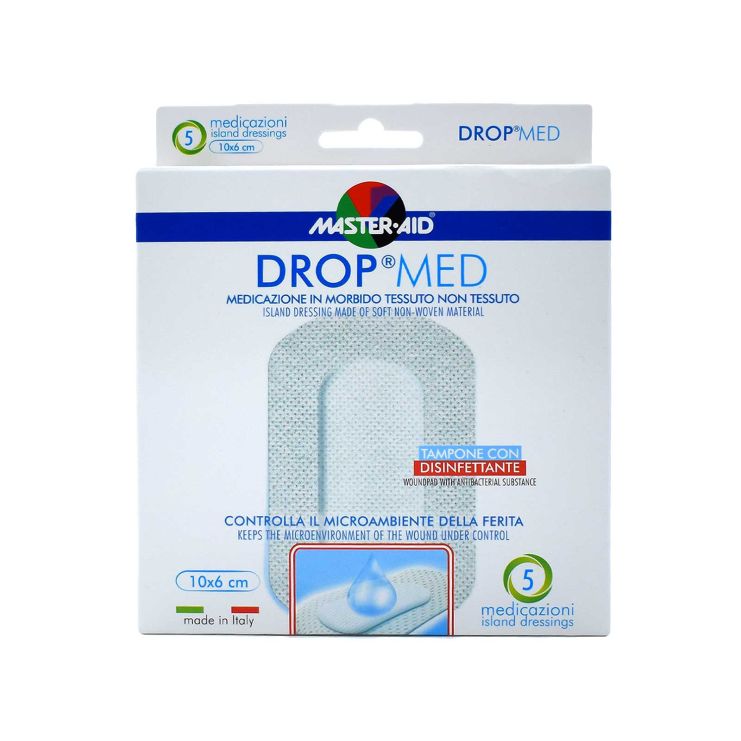 Master Aid Drop Med Αυτοκόλλητες Γάζες 10x6cm 5 τμχ