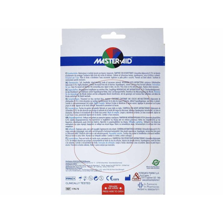 Master Aid Drop Med Αυτοκόλλητες Γάζες 10x12cm 5 τμχ