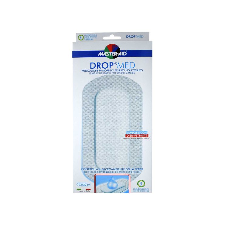 Master Aid Drop Med Αυτοκόλλητες Γάζες 10,5x20cm 5 τμχ