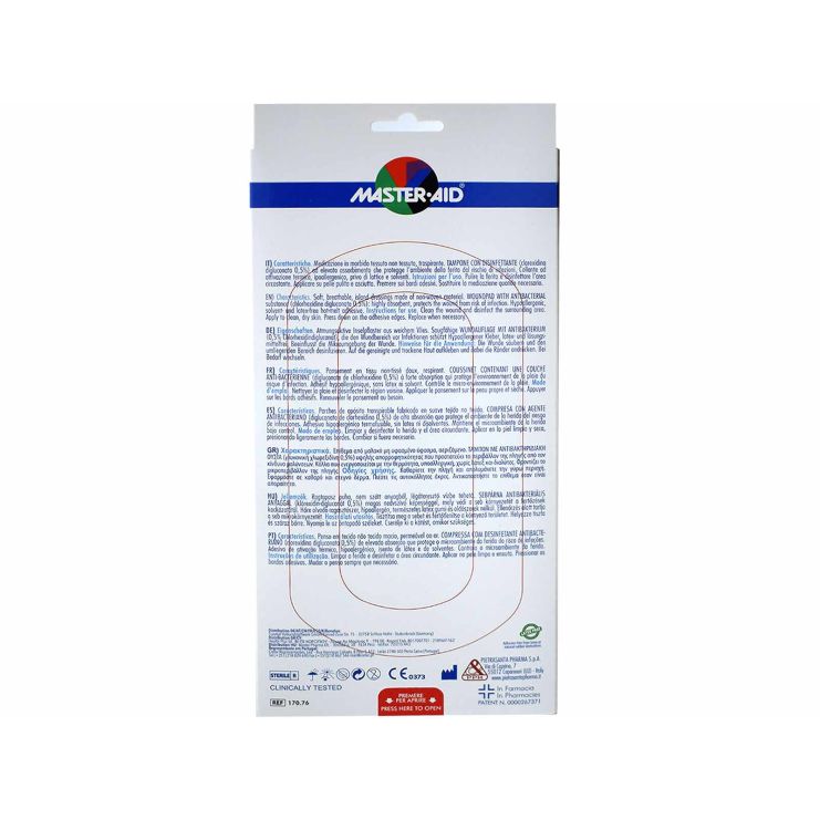 Master Aid Drop Med Αυτοκόλλητες Γάζες 10,5x20cm 5 τμχ