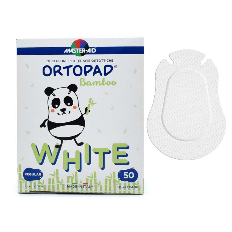 Master Aid Ortopad Bamboo White Regular Οφθαλμικά Επιθέματα για Παιδιά 8,5×5,9cm 50 τμχ