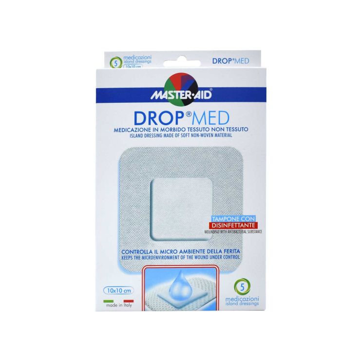 Master Aid Drop Med Αυτοκόλλητες Γάζες 10x10cm 5 τμχ