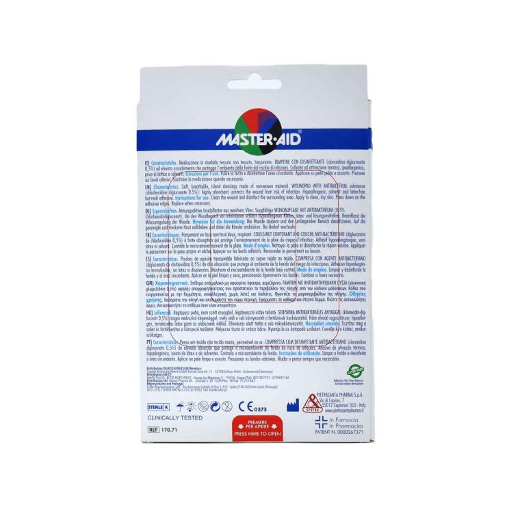 Master Aid Drop Med Αυτοκόλλητες Γάζες 10x10cm 5 τμχ