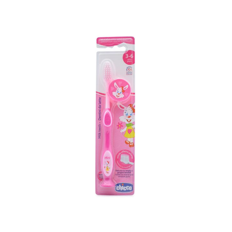 Chicco Milk Teeth Οδοντόβουρτσα από 3 ετών 09079-10  Ροζ  8058664075201