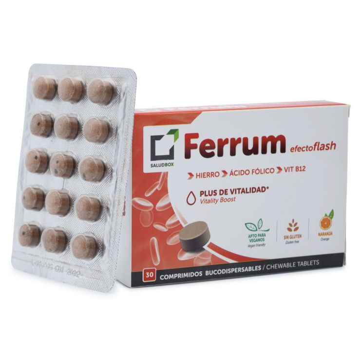 Saludbox Ferrum Σίδηρος 30 μασώμενες ταμπλέτες