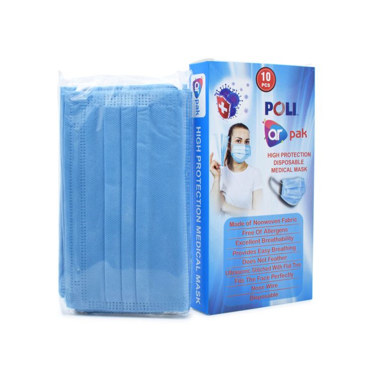 Poli High Protection Disposable Medical Mask 10 τμχ