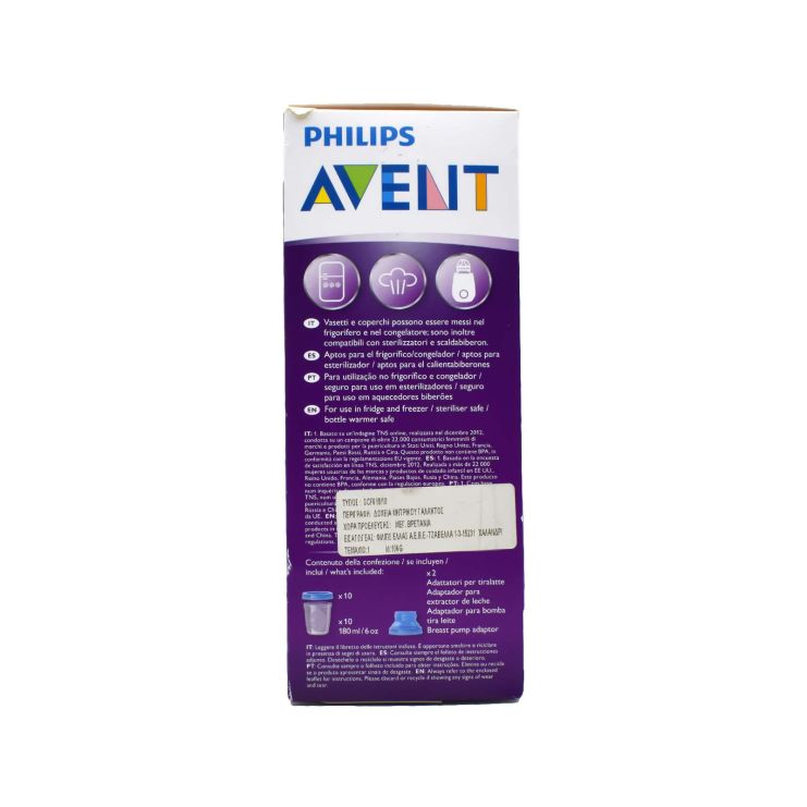 Philips Avent Δοχεία Φύλαξης Μητρικού Γάλακτος 10 τμχ SCF618/10