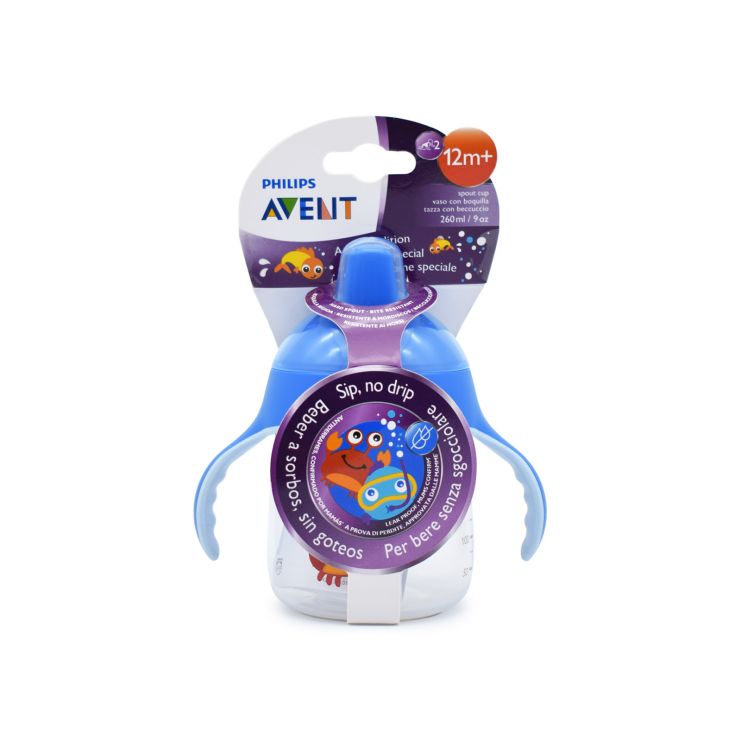 Philips Avent Κύπελλο με Στόμιο από 12 μηνών Μπλε 260ml SCF753/02