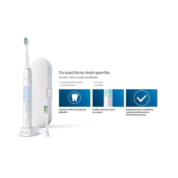 Philips Sonicare ProtectiveClean 5100 White Ηλεκτρική Οδοντόβουρτσα με Χρονομετρητή και Αισθητήρα Πίεσης HX6859/29 1 unit