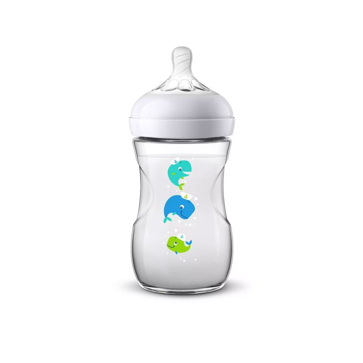 Philips Avent Μπιμπερό Natural 260ml SCF070/23 Φάλαινα 1 τμχ