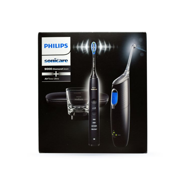 Philips Sonicare DiamondClean 9000 & AirFloss Air Flosser Black Edition HX8494/03 
