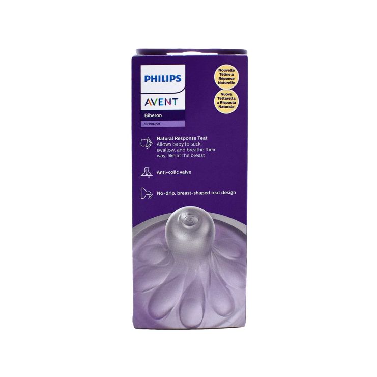 Philips Avent Μπιμπερό Natural Response από 1ο μήνα SCY903/01 Λευκό 260ml 1 τμχ