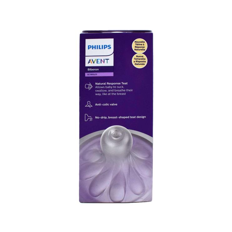 Philips Avent Μπιμπερό Natural Response από 1ο μήνα SCY903/21 Μπλε 260ml 1 τμχ