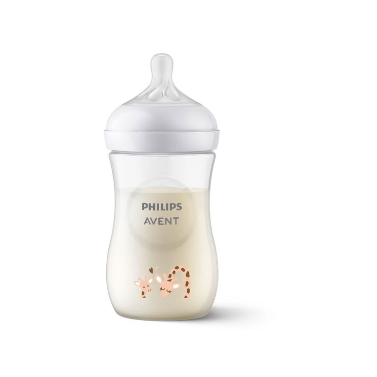 Philips Avent Μπιμπερό Natural Response από 1ο μήνα SCY903/66 Καμηλοπάρδαλη 260ml 1 τμχ