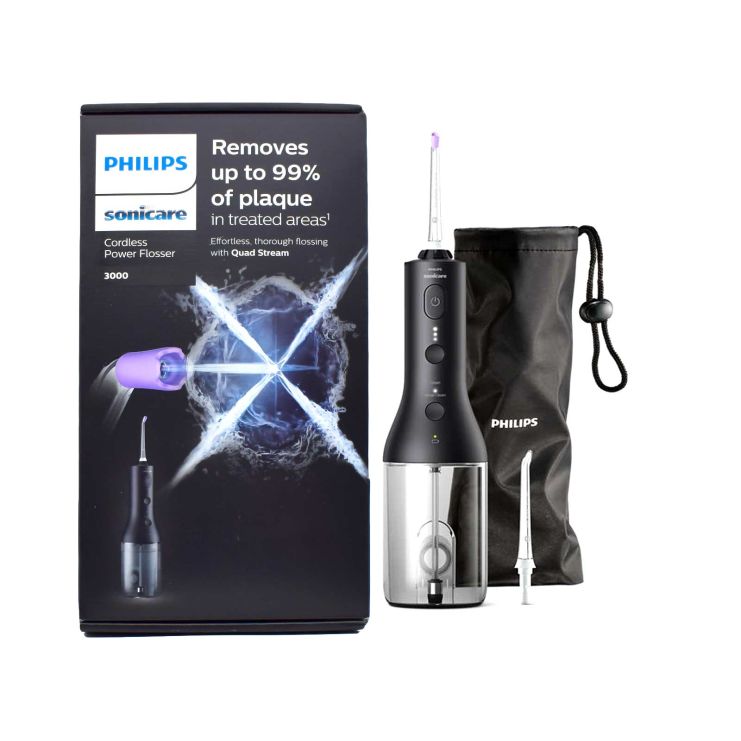 Philips Sonicare Cordless Power Flosser 3000 Ηλεκτρικό Οδοντικό Νήμα Μαύρο 1 τμχ