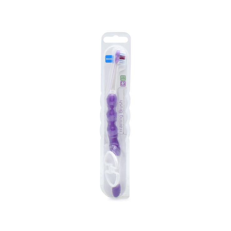 MAM Training Brush with Shield (6+ μινών) 600  Εκπαιδευτική Οδοντόβουρτσα Μωβ (9001616914720)